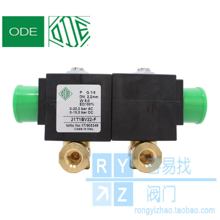 

Italian ODE copper solenoid valve 21T1BV22-F zero pressure start normally closed electronic valve G1 8DN6 1 point