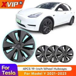 XVIP 4PCS Hubcaps For Tesla Model Y 21-23 19'' Grey Black White Multiple Styles Wheel Covers Hub Caps Replacement Rim Protectors