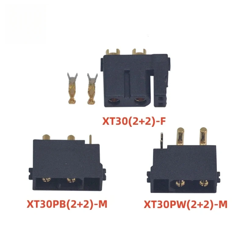 5PCS Amass XT30(2+2)  XT30PB(2+2)  XT30PW(2+2)  Male Female Big Current Hybrid Connectors