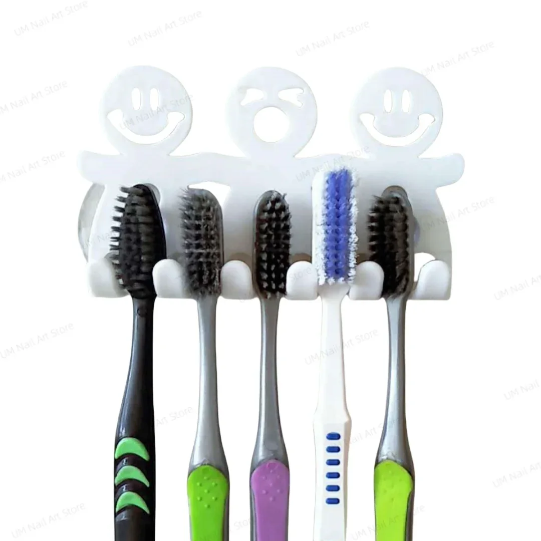 1 шт. держатель для зубных щеток настенная присоска 5 позиций мультяшные наборы для ванной комнаты аксессуары для ванной комнаты контейнеры для зубных щеток