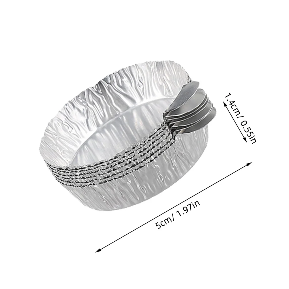 50 قطعة طبق وزن من رقائق الألومنيوم معدات مختبر متينة عينة صواني مسحوق حاويات التراص حلول التخزين خفيفة الوزن