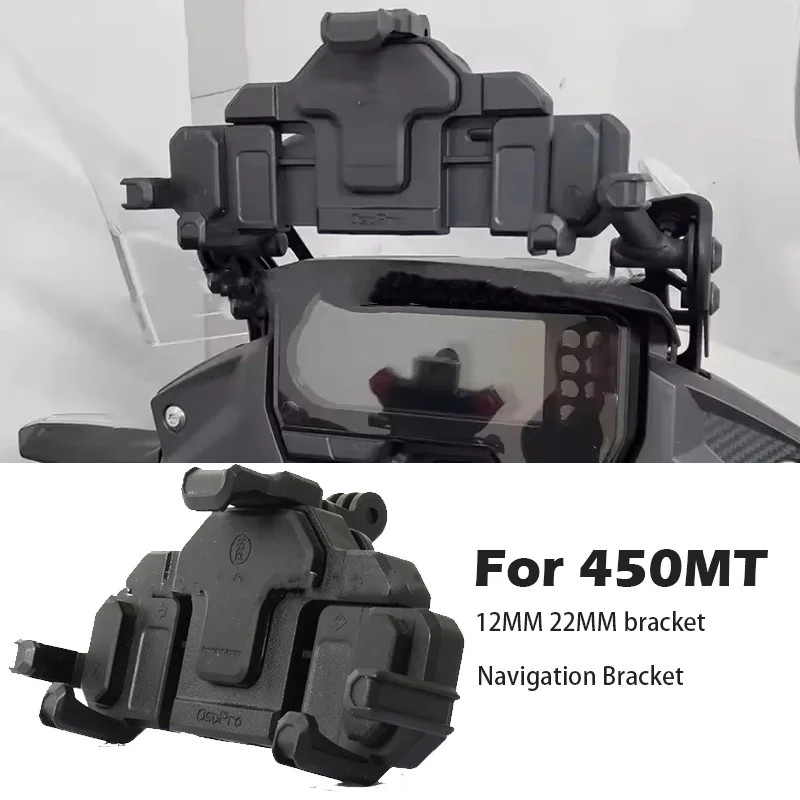 

For CFMOTO 450MT MT 450 2024 Motorcycle Navigation Bracket Mobile Phone Holder Bracket GPS Shockproof Navigation Bracket
