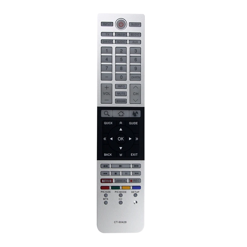 Controle remoto para TV Toshiba, CT-90428, 39L4300UM, 39L4300U, 58L4300U, 32L4300U, 65L7300U, 50L4300U, 50L7300U, 58L7300U