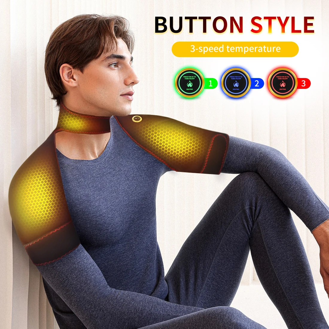 Electric Shoulder Support Cervical Spine Heating Pad for Shoulder Relief Hot Compress Massage Cold Prevention