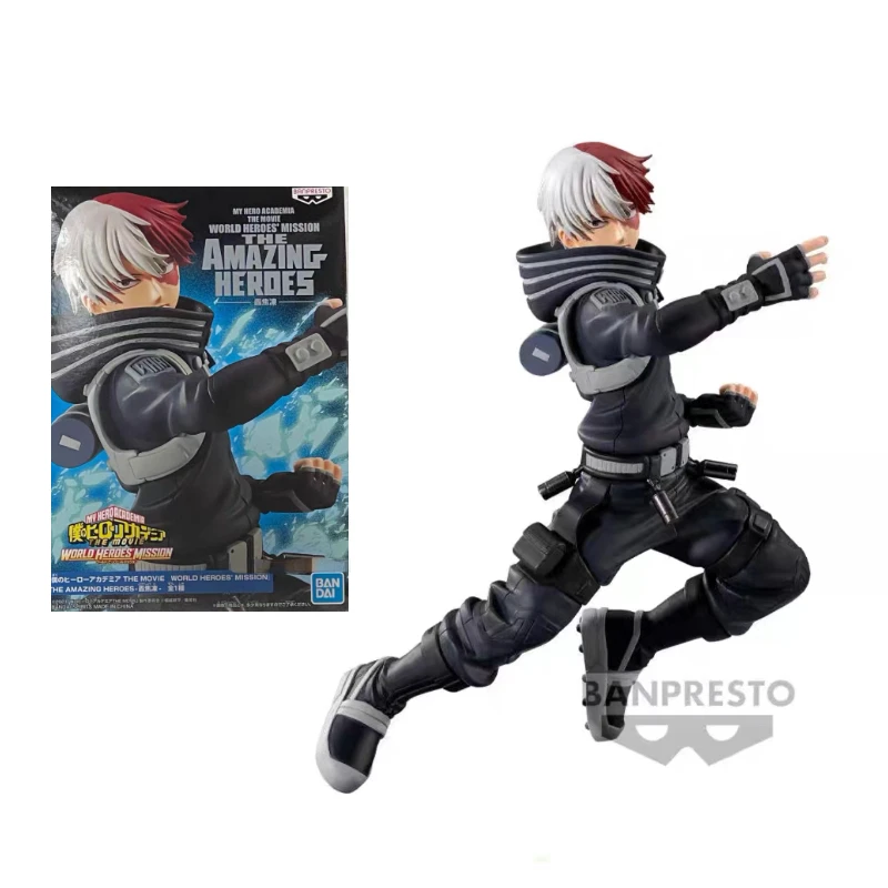 Bandai Original My Hero Academia Theatrical Version VOL3 TAH Todoroki Shouto Anime Figure PVC Toy Collection Gift Model in Stock