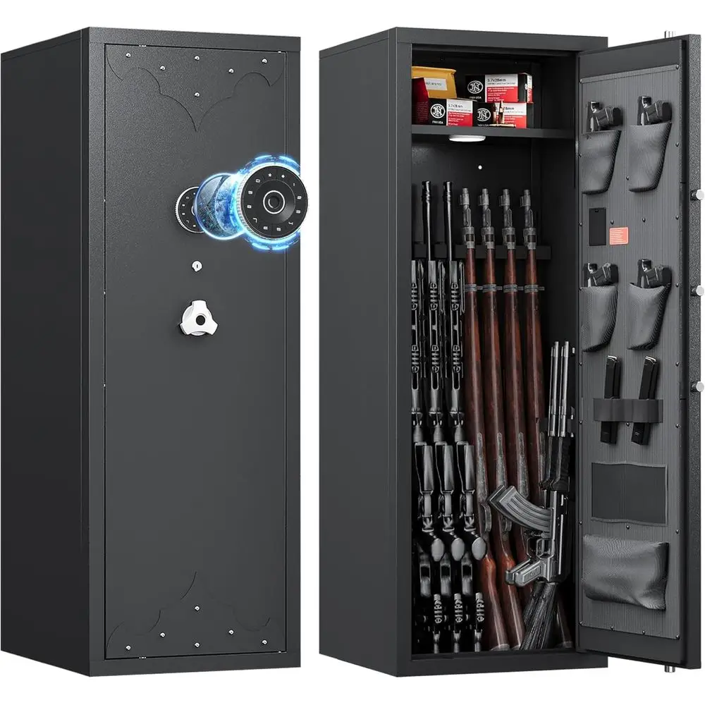 

Large Quick Access Digital Keypad Gun Safe with Adjustable Shelves for Rifles and Pistols