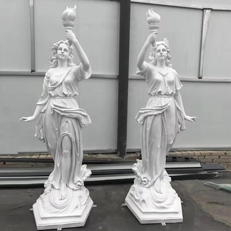 Garden Decoration Products Large Fiberglass Angel Sculpture with Muse Wings