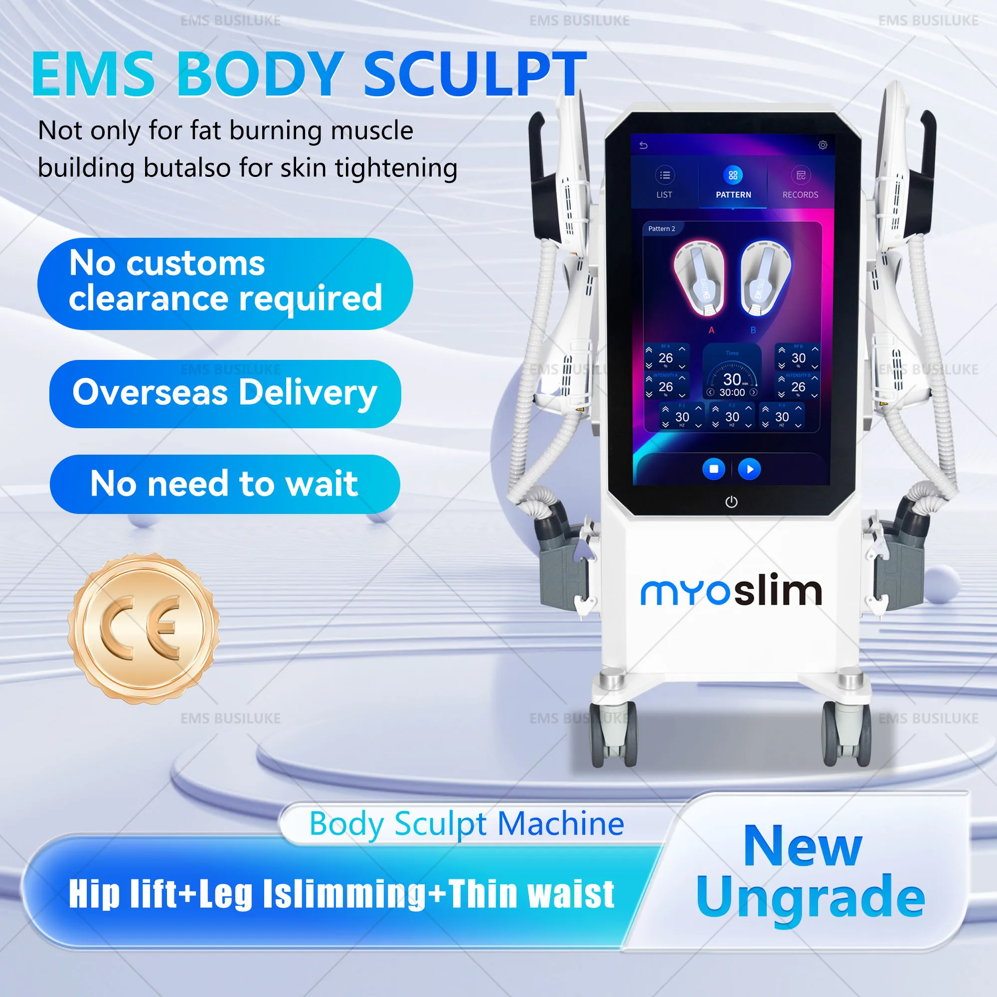 

MYOslim 6500W RF Magnetic Slimming EMS Thin Face Facial Lines Vest Line Shaping Perfect Curve Fat Burning Hip Slimming Sculpt