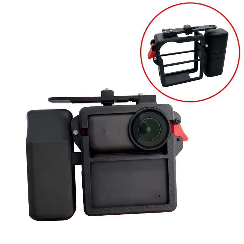 For DJI Osmo Nano Action Camera Street Vlog/Shooting Cage Detachable Photography Hand Grip Cap Clip Mount Upgrades Accessories