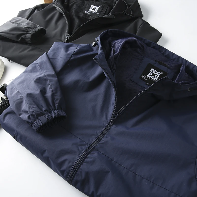 

Nordic Me дышащая мужская тонкая спортивная повседневная куртка с капюшоном модная свободная посадка Urban Faion весна осень длинный све