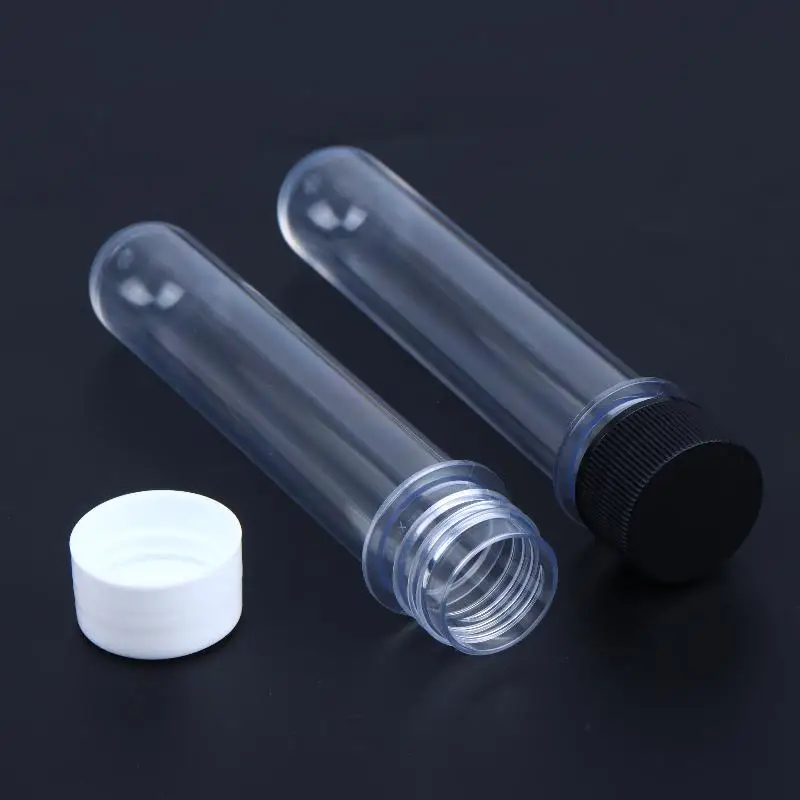 1 Stück transparente, zylindrische, nachfüllbare Plastikflasche, 40 ml, PET-Reagenzglasflasche für Masken, Süßigkeiten, Datenkabel, Maskierpapier – Detail 9