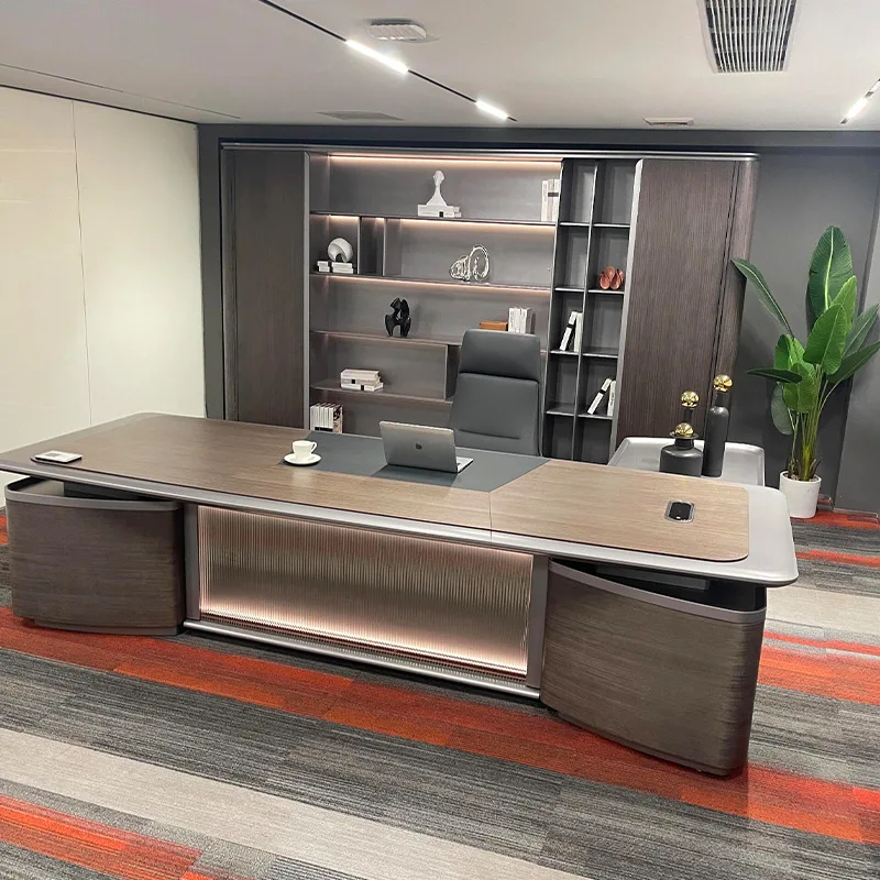 Desk New Modern Simple High-end Light Luxury Boss Table Chairperson President Manager Large Class