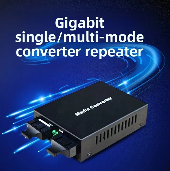 Gigabit Fiber Media Converter 1000M SC 850nm to 1310nm Single Mode to Multi Mode MM/SM