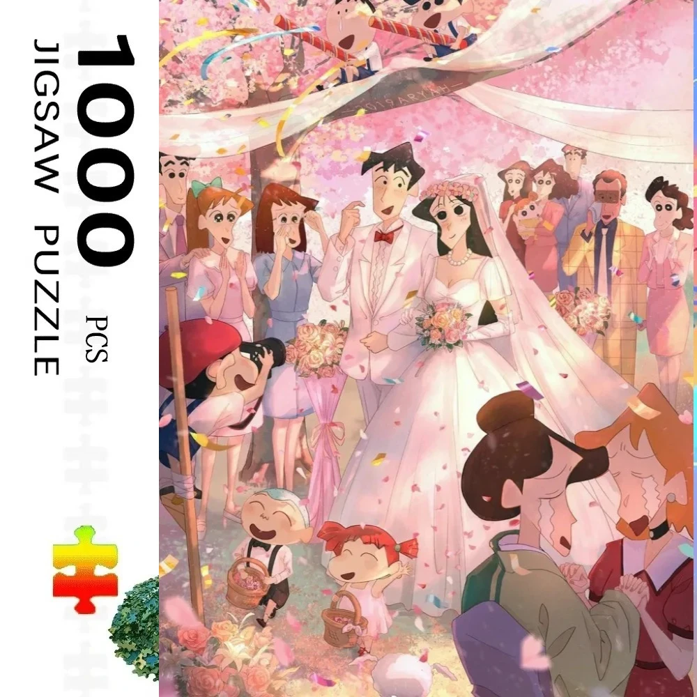 

Anime Cute Crayons Shin Chan 500 PCS Jigsaw Puzzles Challenging Family Activity Games for GameroomBedroom Livingroom