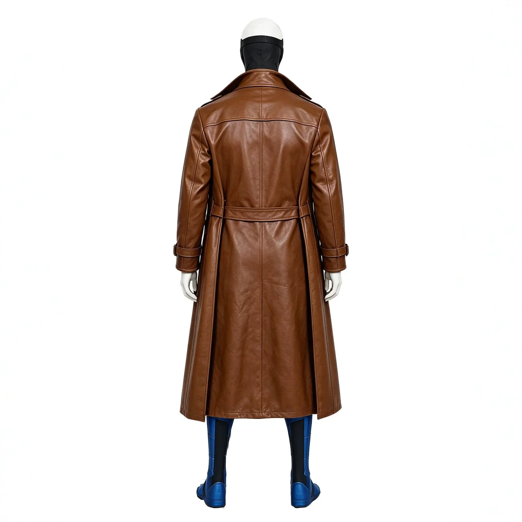 X Gambit Remy Cosplay Kostüm Herren Kampfanzug Langer Ledermantel Overall Masken-Set Superhelden Halloween Karneval Outfits – Detail 6