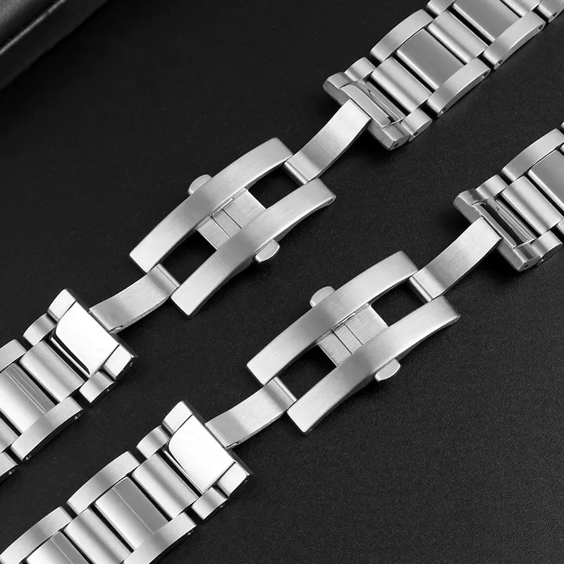 23mm For Cartier Calibre Series Watch Strap High Quality Stainless Steel  W7100041 W7100037 Metal Bracelet Men Women Watchband