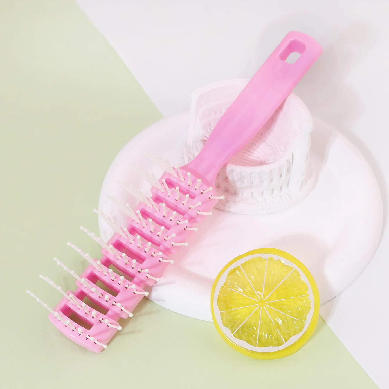 1PC Small Rib Comb, Fluffy Hard Tooth Comb, Shower Massage Curly Hair Comb for Household Use, Special for Real Hair Wigs
