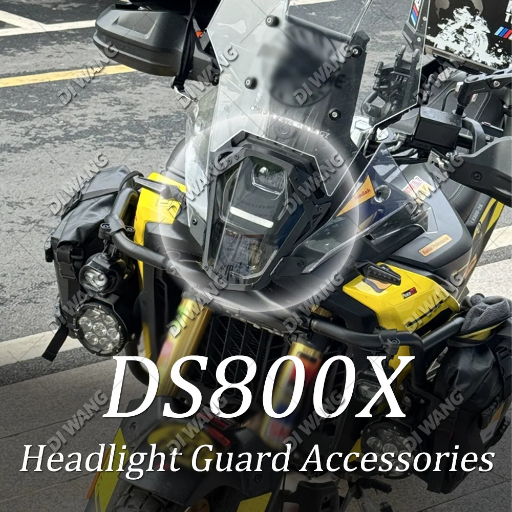 For VOGE DS800X Rally 800DSX Motorcycle Headlight Protector Guard Grille Acrylic Lens Cover Stainless Steel Headlamp Protection