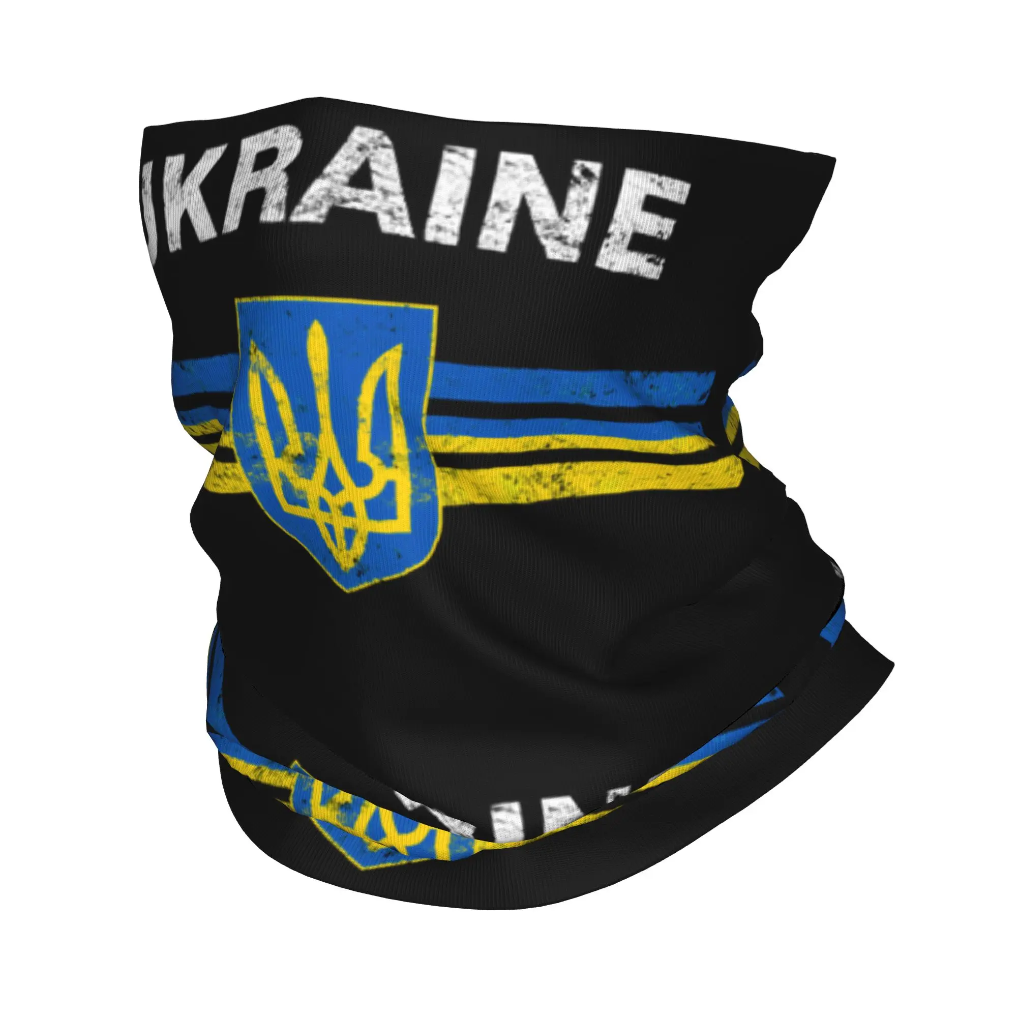 Coat of Arms Ukraine Ukrainian Flag Neck Gaiter Men Women Windproof Winter  Bandana Scarf for Ski