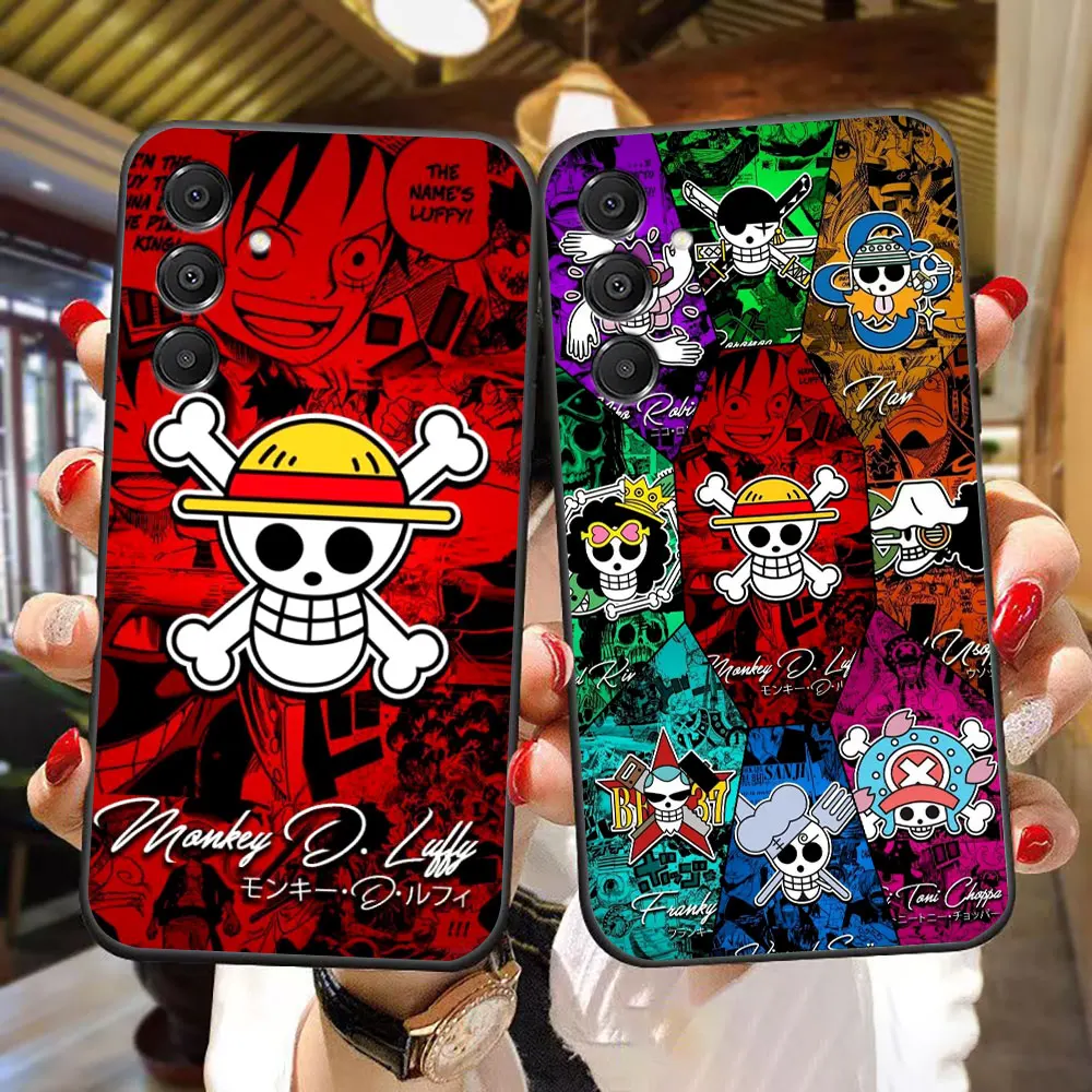 One P-Piece Luffys Zoros Cover Phone Case For Samsung A07 A06 A05S A04 A03S A10 A12 A13 A24 A30 A50 NOTE 10 20 M16 M33 M53 Capa