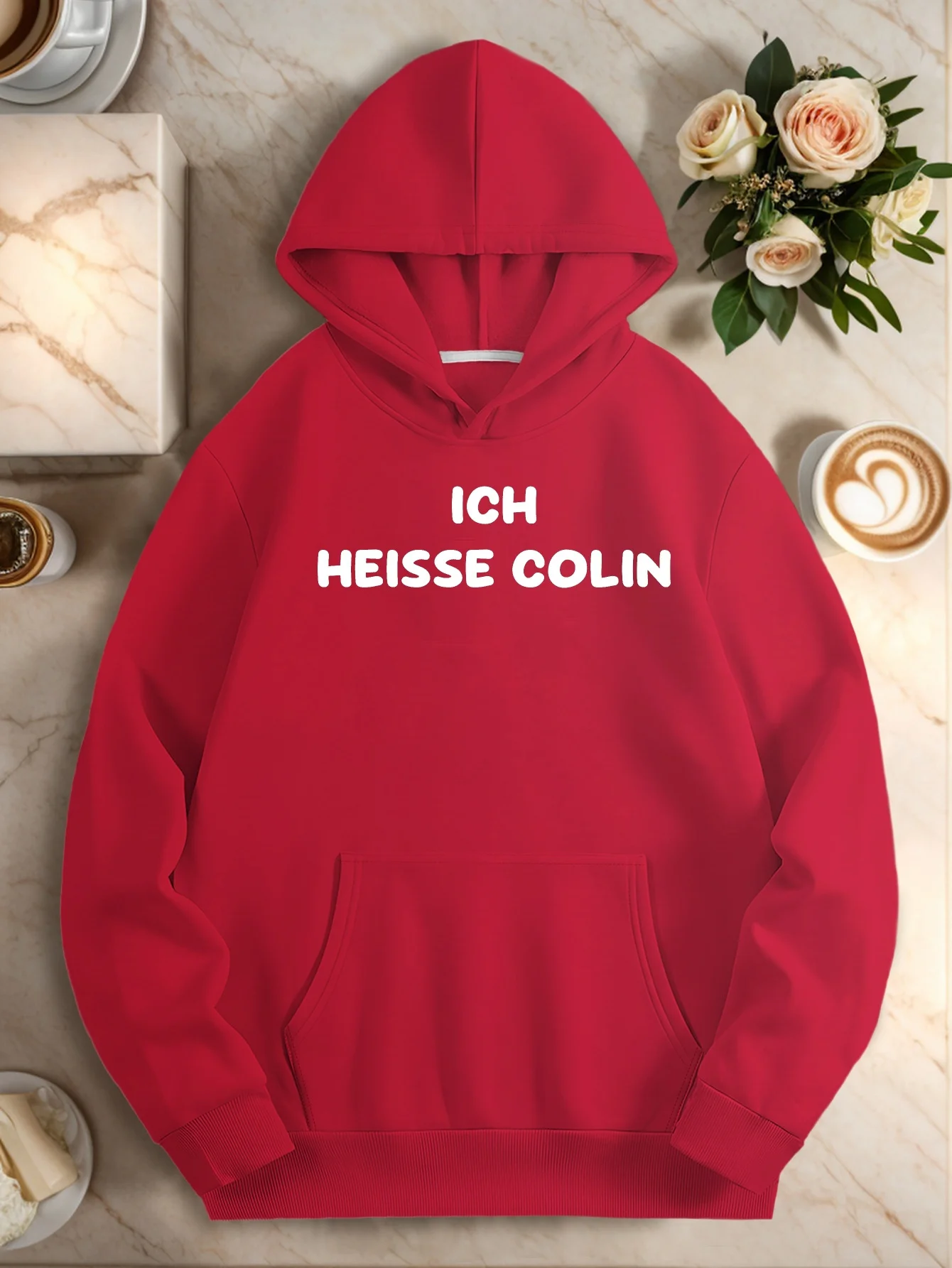 

Hot My Name Is Colin Women's Plus Size Casual Hoodie - Vibrant Green Geometric Print, Front Pocket, Machine Washable, Autumn