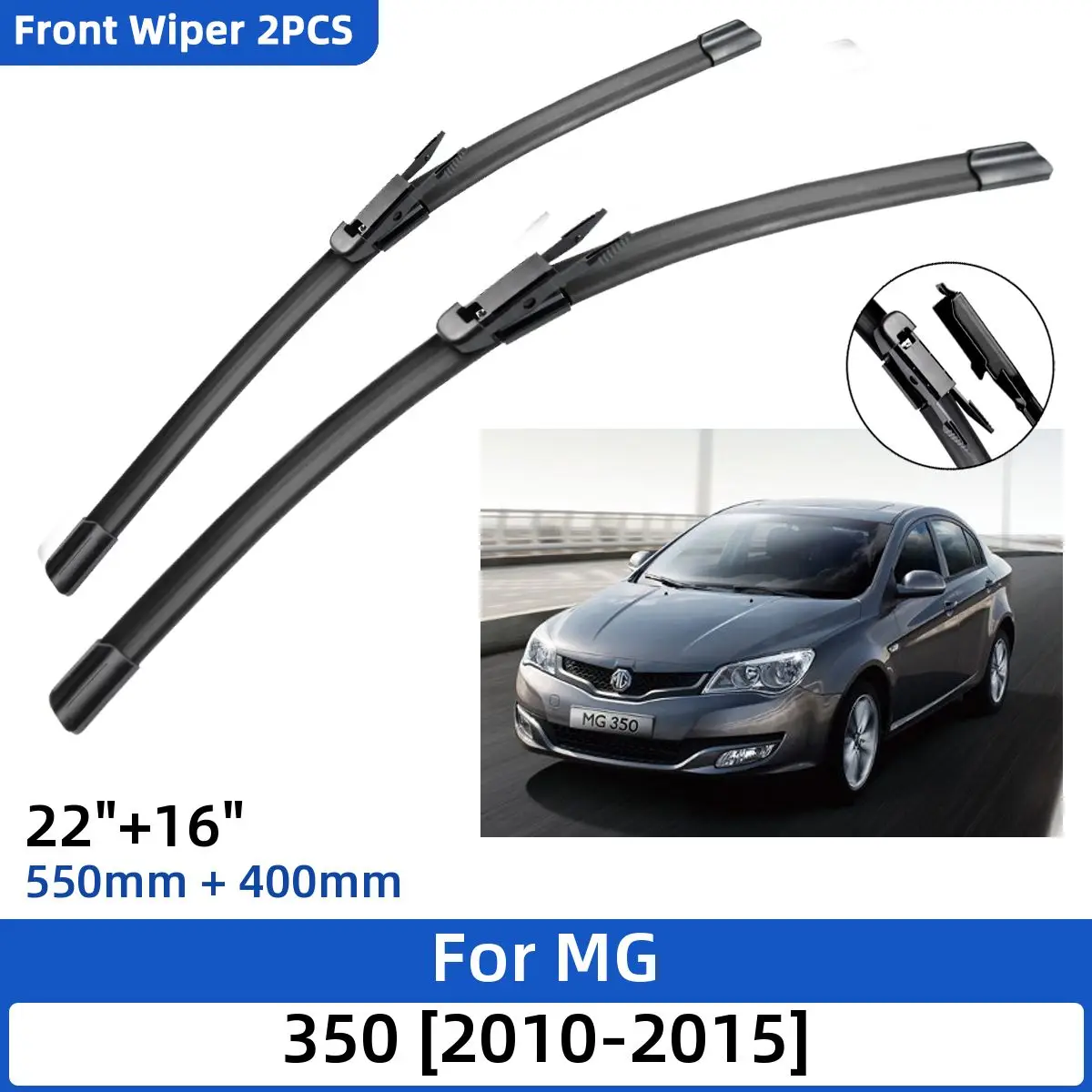 

2PCS For MG 350 2010-2015 22"+16" Front Wiper Blades Windshield Windscreen Window Cutter Accessories 2010 2011 2012 2013 2014