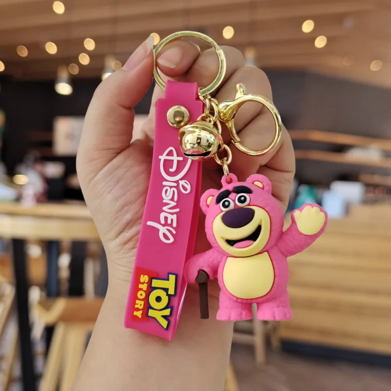 Disney Cartoon Toy Story 4 Toys Woody Buzz Lightyear Keychain Action Figure Model Key Ring Bag Pendant Decor for Kids Gift