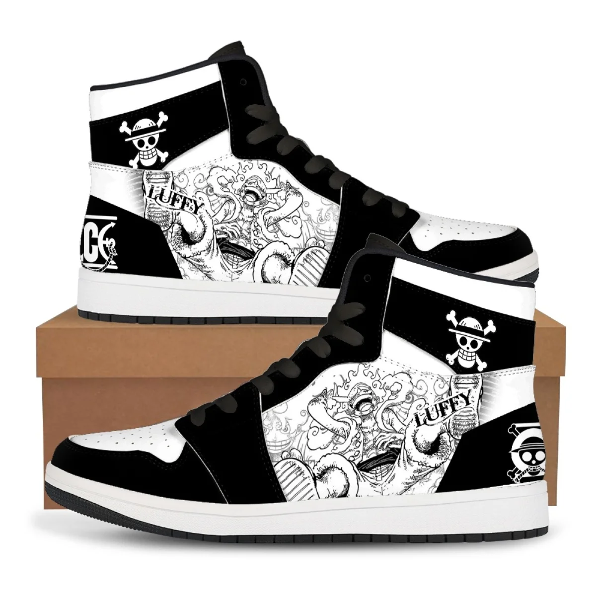 Sepatu Basket One Piece Sepatu Kets Luffy Zoro Sepatu Kasual Nime Sepatu Basket One Piece Kustom Sepatu Hadiah Ulang Tahun Uniseks