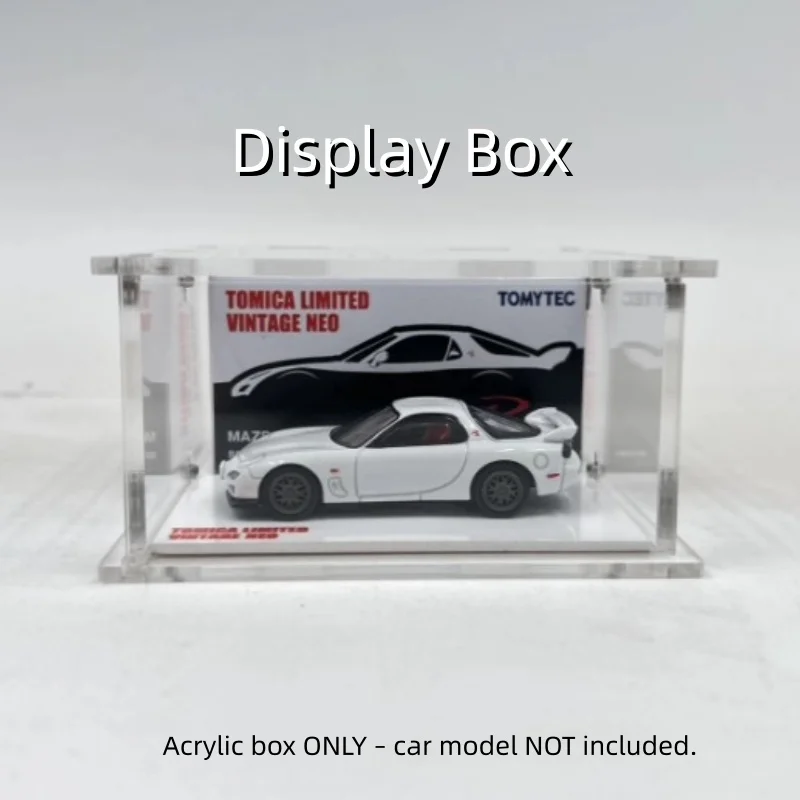 Showcase Both Car&Box Screw Assembly Acrylic Case for 1/64 Models. Fit MINIGT, TLV, TW, INNO. Openable Doors. (Car Not Included)