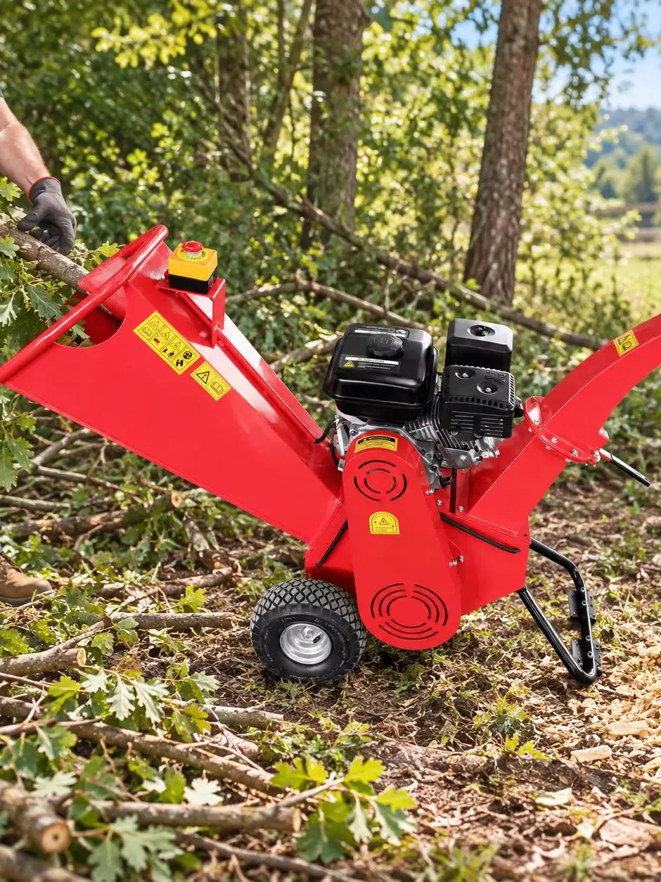 Customized 6.5HP Portable Wood Chipper Machine for Garden and Farm Applications