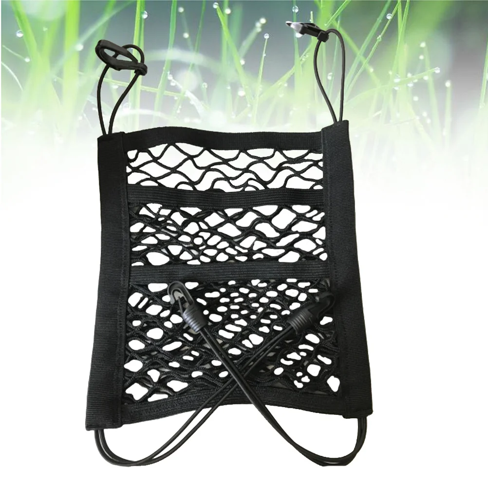 Organizador de red para asiento de coche de 3 capas, barrera de malla resistente negra, tapón para perturbar el asiento trasero, soporte de almacenamiento para coches, Suvs y camiones