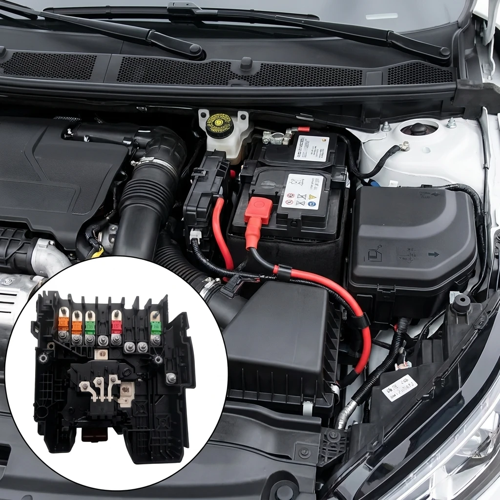 Modulo BPGA per la gestione della batteria e protezione, codice 9675350280, per Citroen C4 Grand Picasso MK2, motori 1.2L, 1.6L e 2.0L.