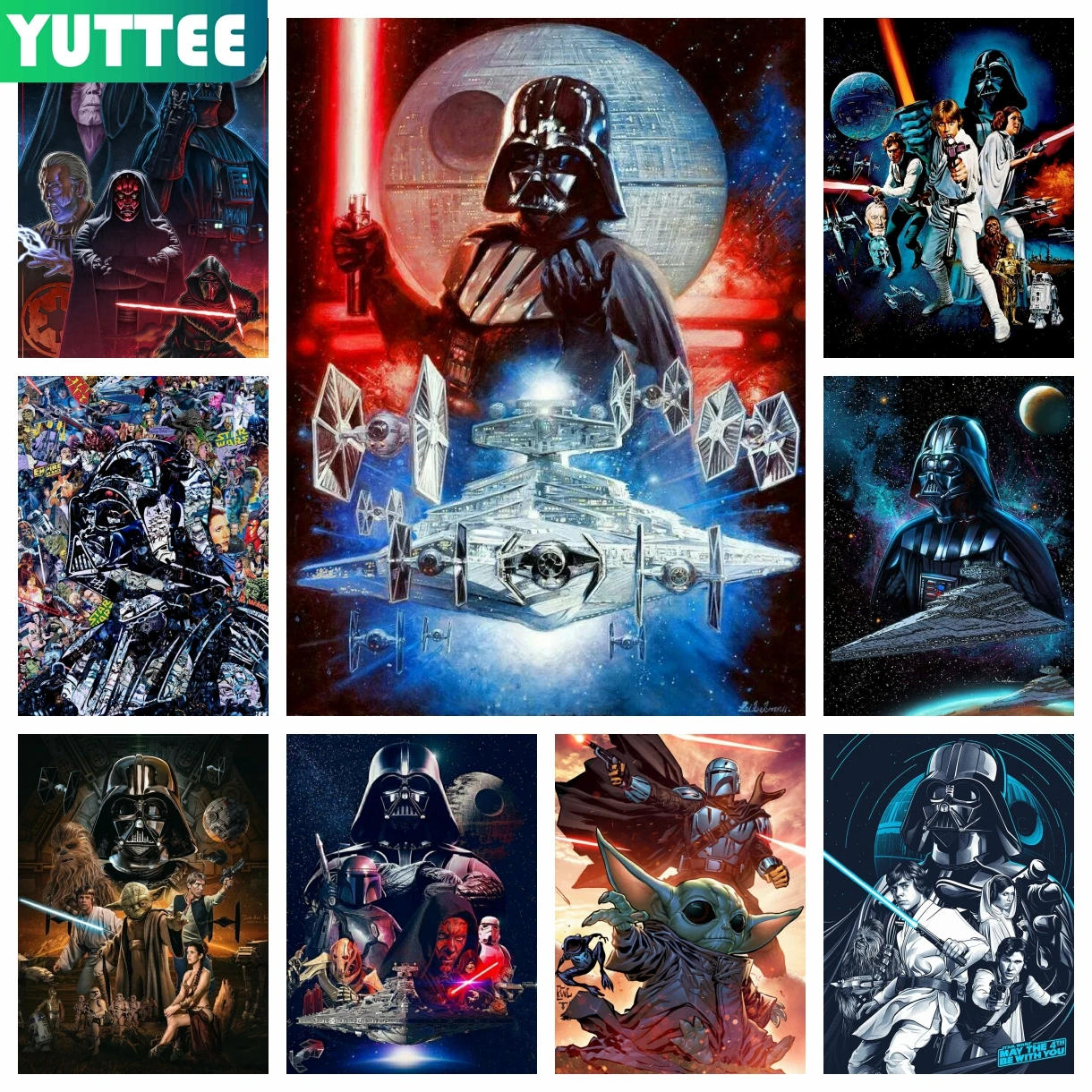 

Star Wars Diamond Painting Disintegrating Force Lightsaber Collection Black Full Drill Cross Stitch Art 5D DIY Home Decor Kit