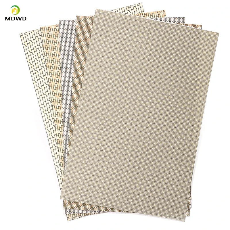 1 pz Modello Marciapiede Modello di Mattoni Piastre ABS Quadrato Sfalsato Muro di Mattoni pavimento piastrelle bordo di plastica modello Architettonico materiale FAI DA TE