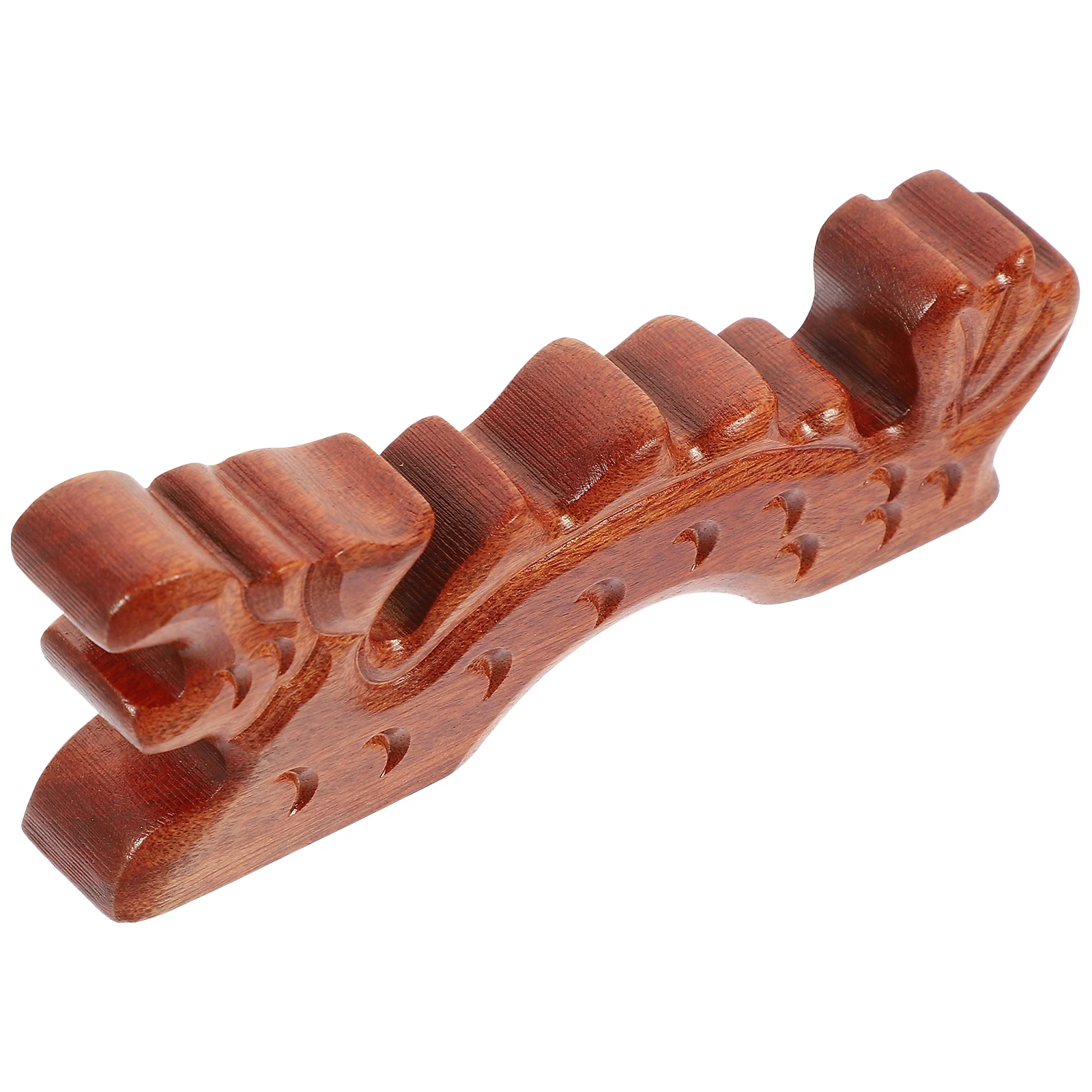 

Wooden Chinese Calligraphy Pen Holder Elegant Black Catalpa Brush Stand Practical Desk Office Supplies Retro Style Gift