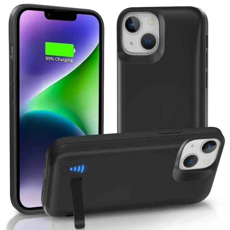 حافظة شاحن بطارية 5000 مللي أمبير في الساعة لهاتف آيفون 14/14Plus/14Pro/14ProMax