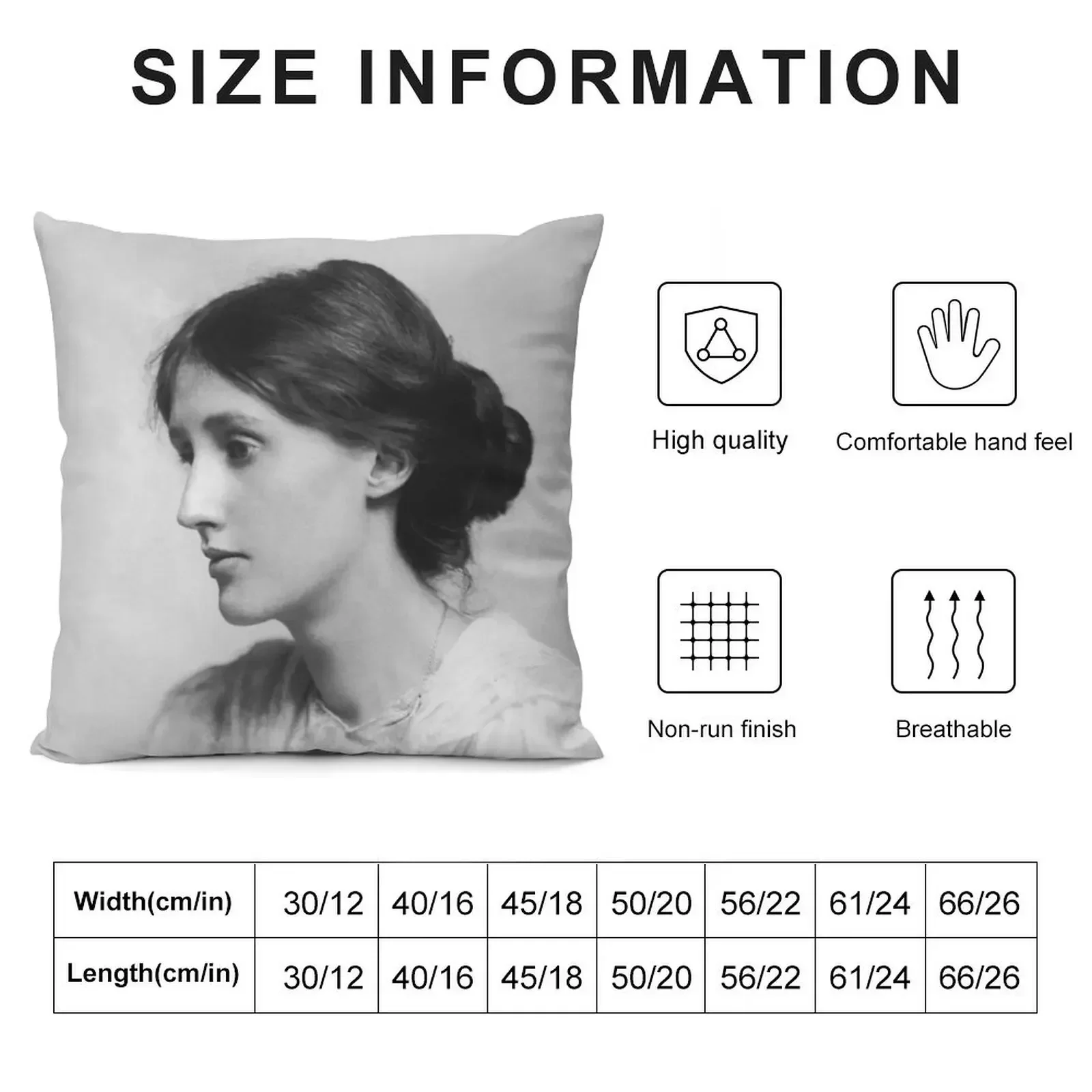 Virginia Woolf - black and white Throw Pillow Pillowcases Bed Cushions christmas decorations 2025 pillow