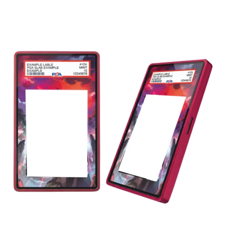 Ptcg Psa Acrylic Rayquaza Vmax Magnetic Expand Card Protective Cover Cute Cartoon Anime Classics Game Collection Display Stand
