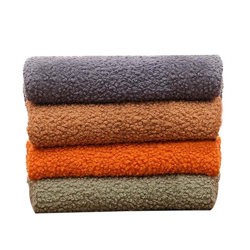 High Grade Soft Sheep Curly Wool Fabric Autumn Winter Cashmere Clothing Plush Scarves Carpet Toy Diy Big   Fur