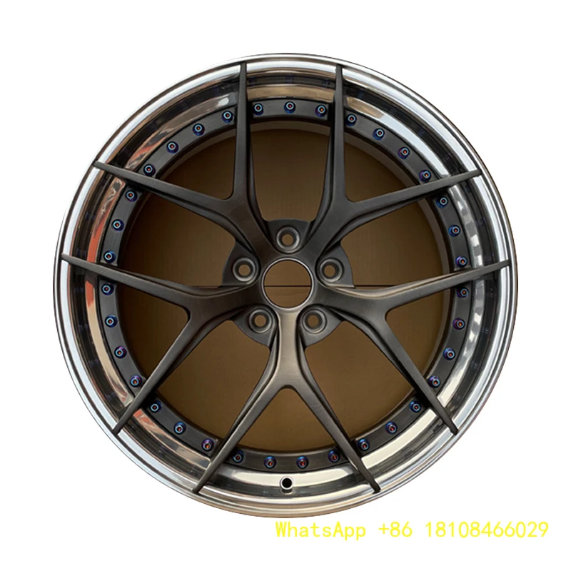 

18-26-дюймовые кованые легкосплавные диски (2 части) 5x112 5x114.3 5x120 для высокопроизводительных спортивных автомобилей