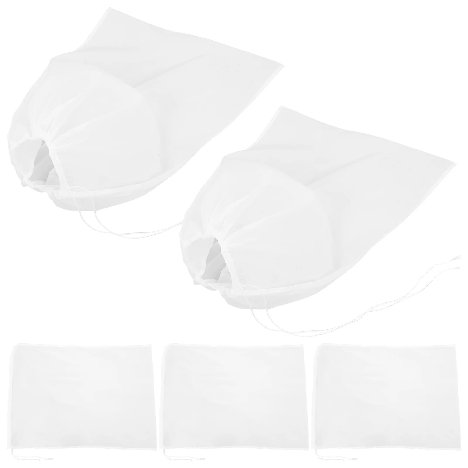 

5pcs Reusable Filtering Mesh Bags Fine Nylon Strainer For Nut Milk Soy Almond Yogurt Cold Brew Juice Cheese Cloth Food Straining