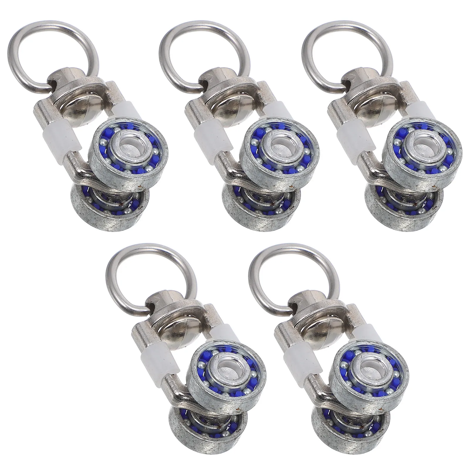 5 Pcs Curtain Track Roller  Wheel Rail Wheels Trolley Rollers Rod Metal For Track Carrier Drapery Rods Windows
