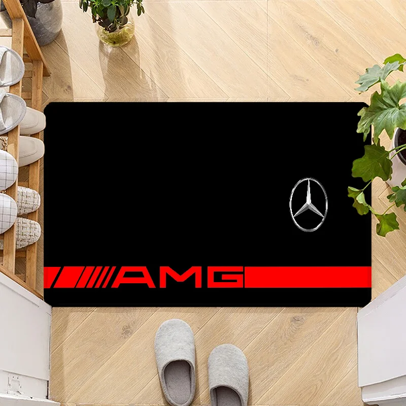 

Mercedes-Benzs Door Mat Entrance Non-slip Doormat Washable Kitchen Carpet Hallway Rugs Bathroom Bath Door Mats