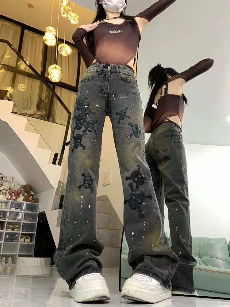 The Spice Girls Fashion Boyfriend Y2k Baggy Jeans Women Clothing Female Ladies Slouchy Streetwear Wide Leg Denim Pant BVAY2059