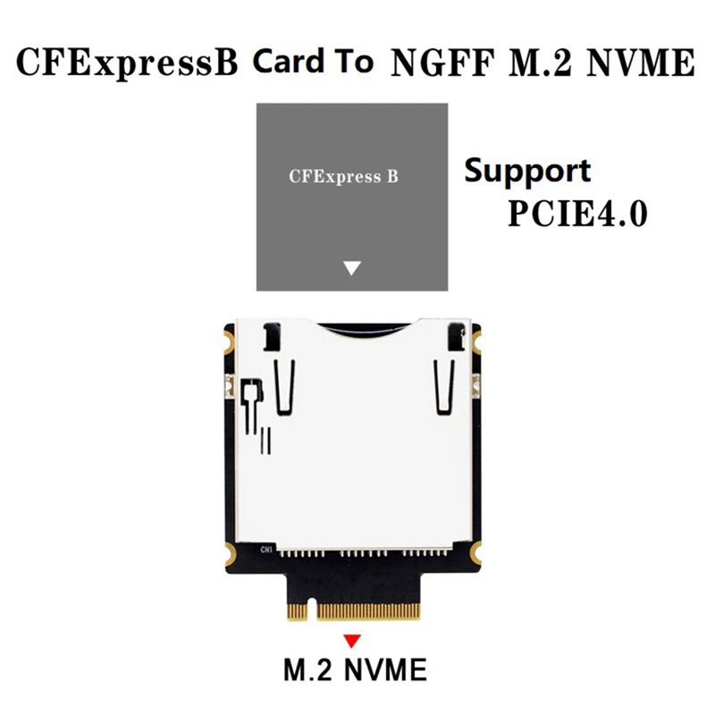 Cfexpress Type B To NGFF M2 Mkey Nvme Extension Adapter Card 38X45x5.5Mm Support Pcie 3.0 4.0 X2