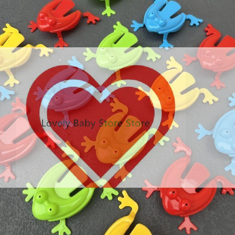 【BS】10/50Pcs Colorful Plastic Jumping Frog Toys With Press Jump Feature For Kids Party Favors Classroom Prizes