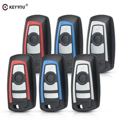 KEYYOU Fob For BMW CAS4 F 3 7 5 Series E90 E92 E93 E91 X5 3/4 Button Smart Remote Key Shell Case Fob Car Key New Arrivel