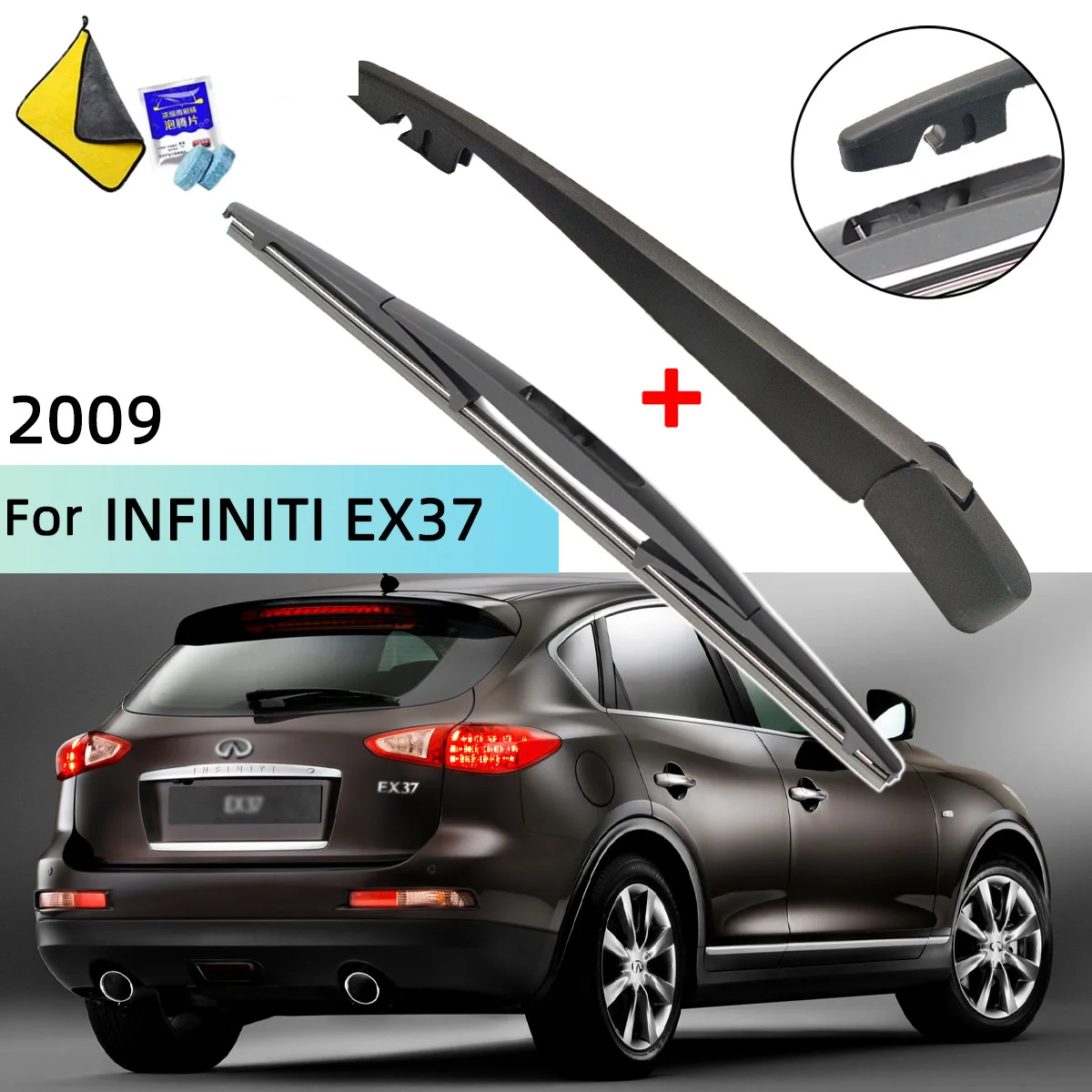 

Windscreen Wiper Blade & Rear Wiper Arm Kit For INFINITI EX37 2009 Rear Wiper Arm Blade Car Accessories