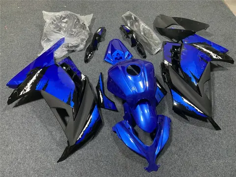 Kawasaki Ninja 250 Ninja 300 13-17 EX250 EX300 2013-2015 2016 2017 페어링 블루 블랙, 오토바이 페어링 키트
