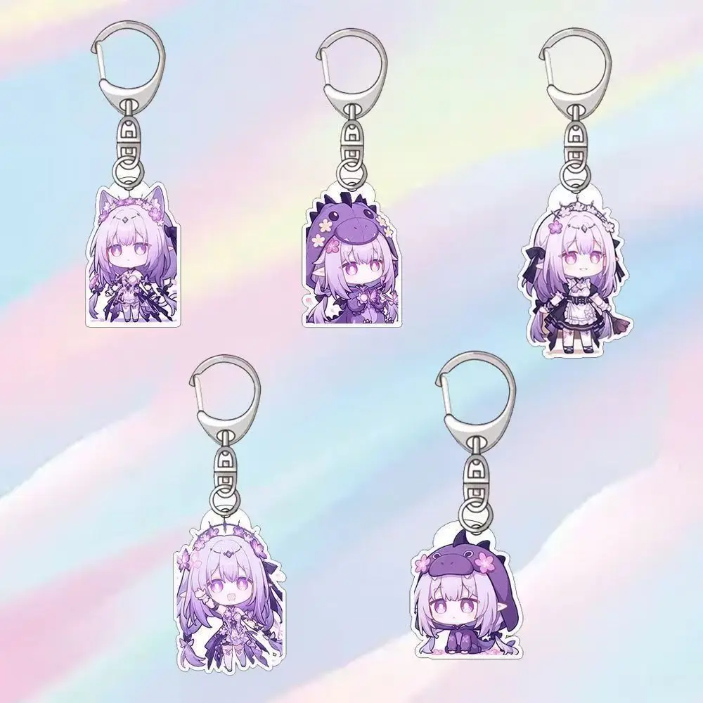 Firefly Anime Keychain Women Honkai Star Rail Acrylic Key Chain Man Key Ring Pendant Ornament Accessories Friend Gift